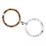 Bracelets perles marron et blanc