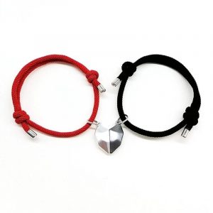 Bracelets couple connectés coeur