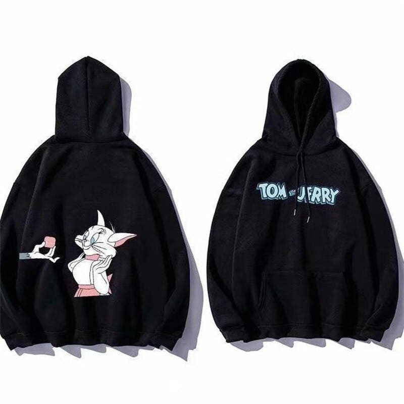 Sweats pour couple à capuche Tom et Jerry