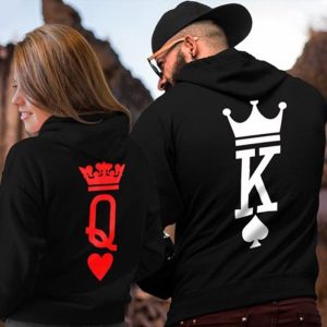 Sweats couple à capuche King and Queen