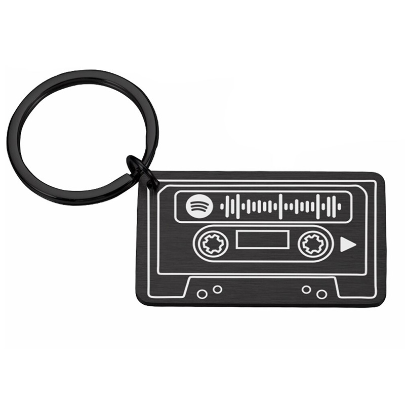 Porte clés couple Radio Code Spotify