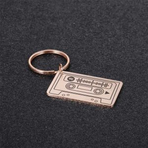 Porte clés couple Radio Code Spotify